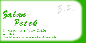 zalan petek business card